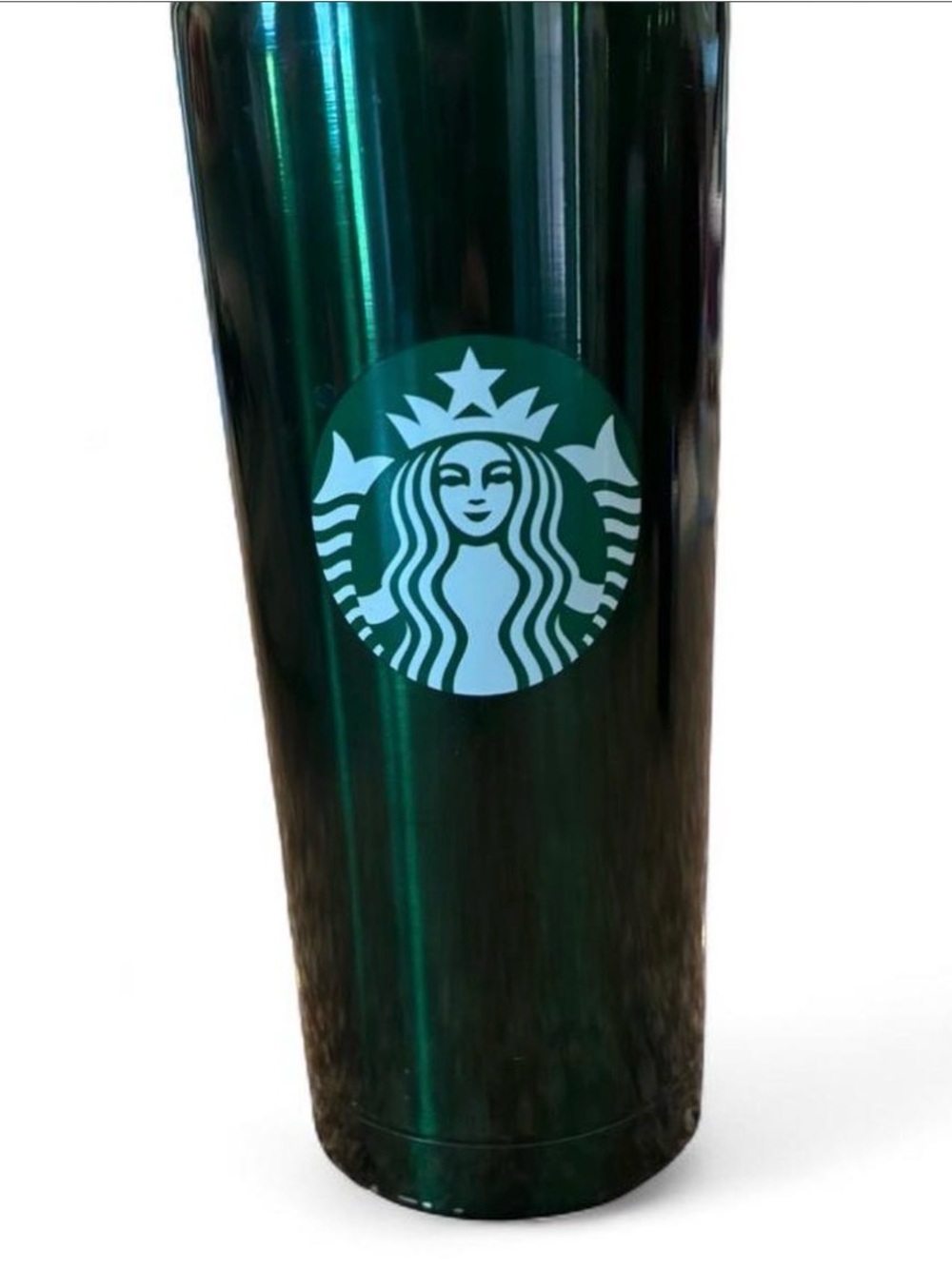Starbucks Emerald Green Stainless Travel Tumbler with White Siren Logo
